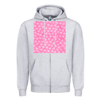 Heather Grey valentines day heart seamless pattern Zipper Hoodie - BundleAndBundleShop