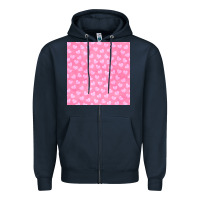 Navy valentines day heart seamless pattern Zipper Hoodie - BundleAndBundleShop