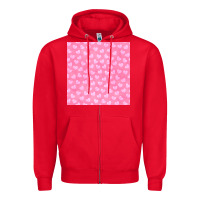 Red valentines day heart seamless pattern Zipper Hoodie - BundleAndBundleShop