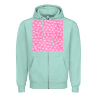 Seafoam valentines day heart seamless pattern Zipper Hoodie - BundleAndBundleShop