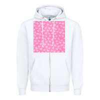 White valentines day heart seamless pattern Zipper Hoodie - BundleAndBundleShop