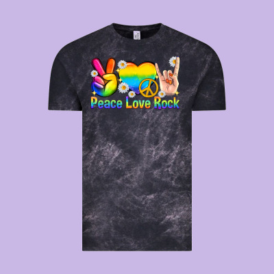 Vintage Tee peace love rock pride