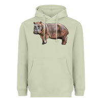 Matcha hippopotamus Heavyweight Hoodie - LillyAllenDesigns