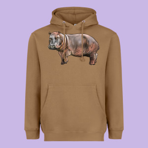 Hippopotamus Heavyweight Hoodie Designed By Lillyallendesigns