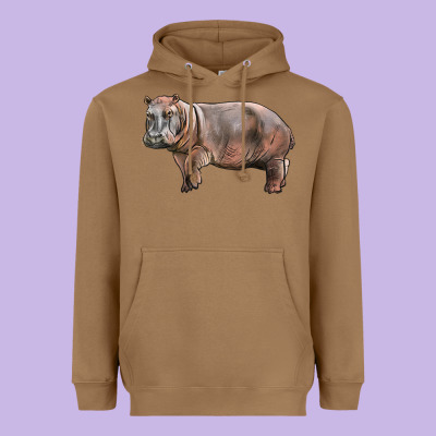 Hippopotamus Heavyweight Hoodie Designed By Lillyallendesigns