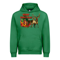 Emerald merry christmas two deers Urban Hoodie - LillyAllenDesigns