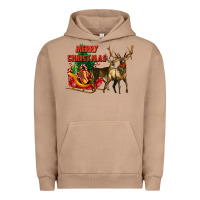Pigment Burro merry christmas two deers Urban Hoodie - LillyAllenDesigns