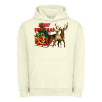 Pigment Pistachio merry christmas two deers Urban Hoodie - LillyAllenDesigns