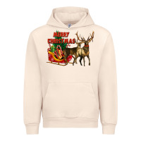 Sandshell merry christmas two deers Urban Hoodie - LillyAllenDesigns
