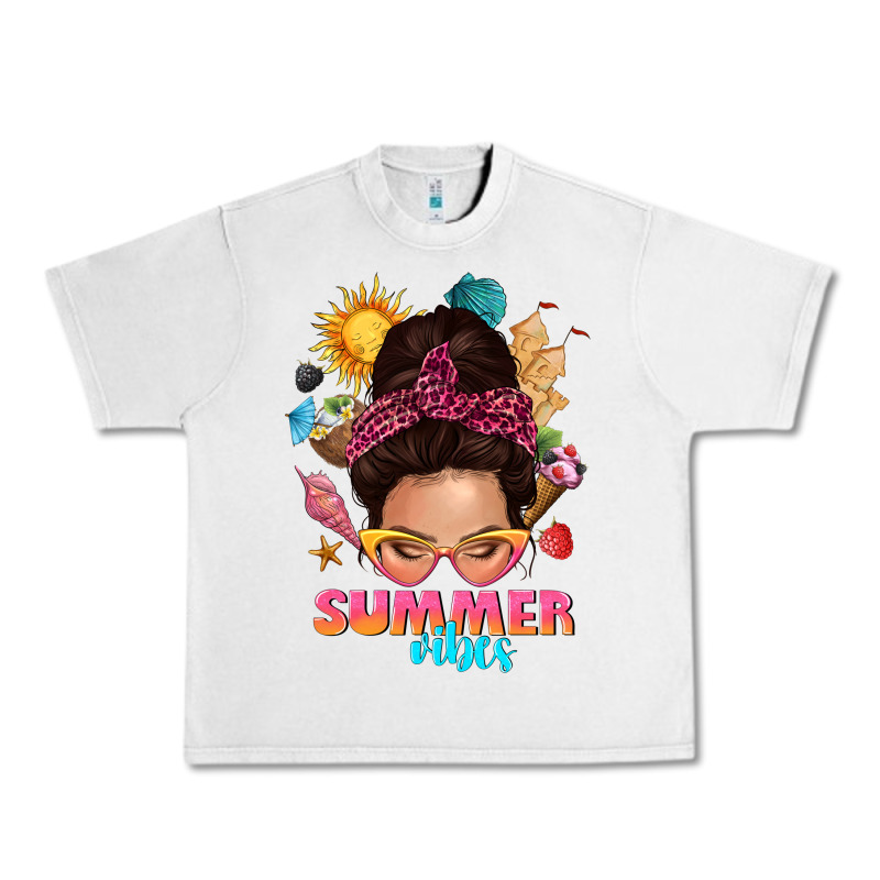 Summer Vibes Messy Bun Tbw Urban Heavy Tee by texasbilliewilder | Teevron
