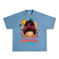 Pebble Blue summer vibes messy bun tbw Urban Heavy Tee - texasbilliewilder