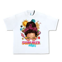 White summer vibes messy bun tbw Urban Heavy Tee - texasbilliewilder