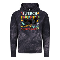 Cloud Black i teach kindergarten whats your superpower Vintage Hoodie - MaliasSmallBusiness
