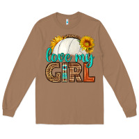 Toasted Coconut love my girl volleyball Long Sleeve Tee - HRA Design Shop