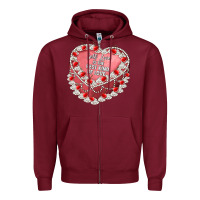 Burgundy self love Zipper Hoodie - Artiststas