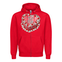 Red self love Zipper Hoodie - Artiststas