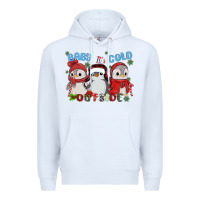 White baby ıt's cold outside Premium Hoodie - MaliasSmallBusiness