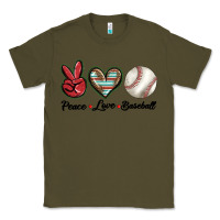 Army Green peace love west Classic Tee - BarkalooDesign