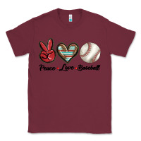 Burgundy peace love west Classic Tee - BarkalooDesign