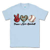 Dusty Blue peace love west Classic Tee - BarkalooDesign