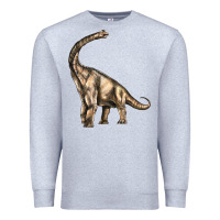 Heather Grey Brachiosaurus Premium Sweatshirt - LillyAllenDesigns