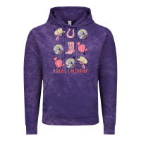 Cloud Purple howdy valentine Vintage Hoodie - MaliasSmallBusiness