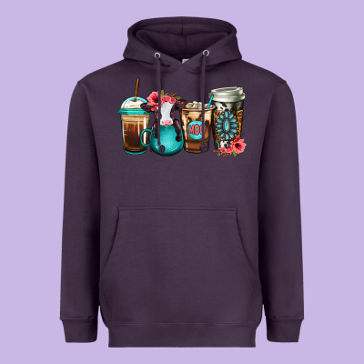 Baby Calf Coffee Cups Heavyweight Hoodie Designed By Jasminsmagicworld