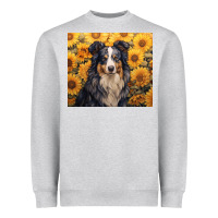 Heather Grey australian shepherd Heavyweight Sweatshirt - Unal Design