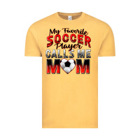 Vintage Mustard my favorite soccer player calls me mom Vintage Tee - Zillion Design Studio