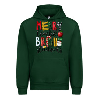 Forest Green Merry Teacher Bright Students Christmas Urban Hoodie - LillyAllenDesigns