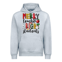 Heather Grey Merry Teacher Bright Students Christmas Urban Hoodie - LillyAllenDesigns