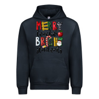 Navy Merry Teacher Bright Students Christmas Urban Hoodie - LillyAllenDesigns
