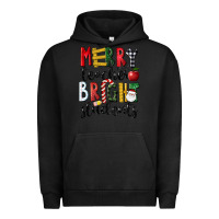 Pigment Black Merry Teacher Bright Students Christmas Urban Hoodie - LillyAllenDesigns
