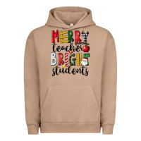 Pigment Burro Merry Teacher Bright Students Christmas Urban Hoodie - LillyAllenDesigns