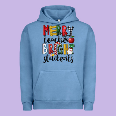 Merry Teacher Bright Students Christmas Urban Hoodie Designed By Lillyallendesigns