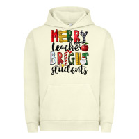 Pigment Pistachio Merry Teacher Bright Students Christmas Urban Hoodie - LillyAllenDesigns