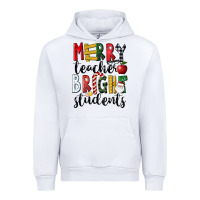 White Merry Teacher Bright Students Christmas Urban Hoodie - LillyAllenDesigns