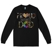 Black proud autism dad Long Sleeve Tee - SublimationCraftShop