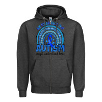 Charcoal Heather we wear blue for autism accept understand love Zipper Hoodie - Artiststas