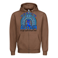 Chestnut we wear blue for autism accept understand love Zipper Hoodie - Artiststas
