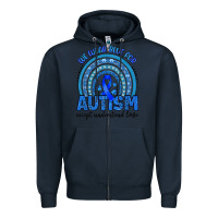 Navy we wear blue for autism accept understand love Zipper Hoodie - Artiststas