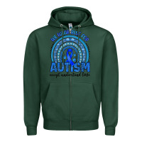 Sports Green we wear blue for autism accept understand love Zipper Hoodie - Artiststas