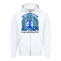 White we wear blue for autism accept understand love Zipper Hoodie - Artiststas