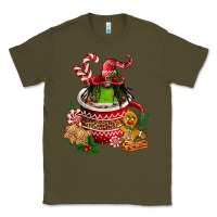 Army Green christmas coffee afro gnome Classic Tee - FaDigitalArtStudio