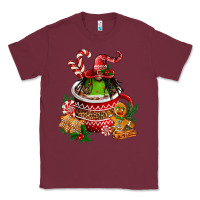 Burgundy christmas coffee afro gnome Classic Tee - FaDigitalArtStudio