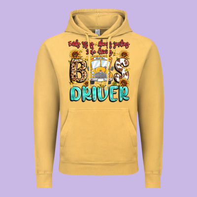 Vintage Hoodie early rising always smiling safe driving bus drive