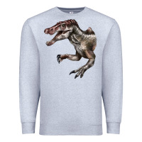 Heather Grey Spinosaurus Face Premium Sweatshirt - LillyAllenDesigns