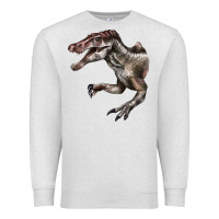 Oatmeal Heather Spinosaurus Face Premium Sweatshirt - LillyAllenDesigns