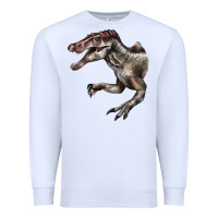 White Spinosaurus Face Premium Sweatshirt - LillyAllenDesigns