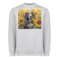 Heather Grey beagle Heavyweight Sweatshirt - Unal Design